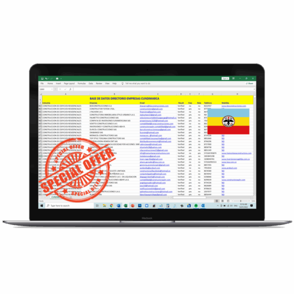 Base de Datos Empresas Cundinamarca 2026